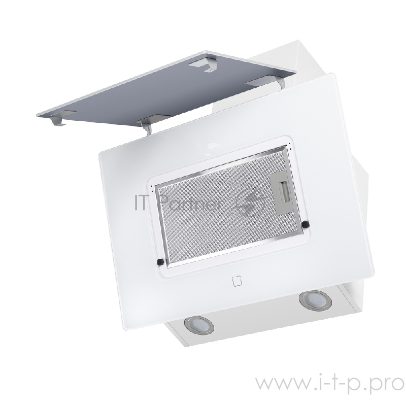 Вытяжка MAUNFELD WIND 50 Белый наклонная, 50см, сенсорное управление, 700м3, площадь кухни до 25м2, 3 скорости, светодиодное освещение, в опции: угольный фильтр CF150-2шт, белый