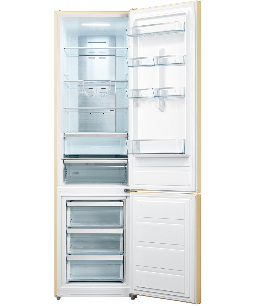 Холодильник Korting KNFC 62017 B бежевый