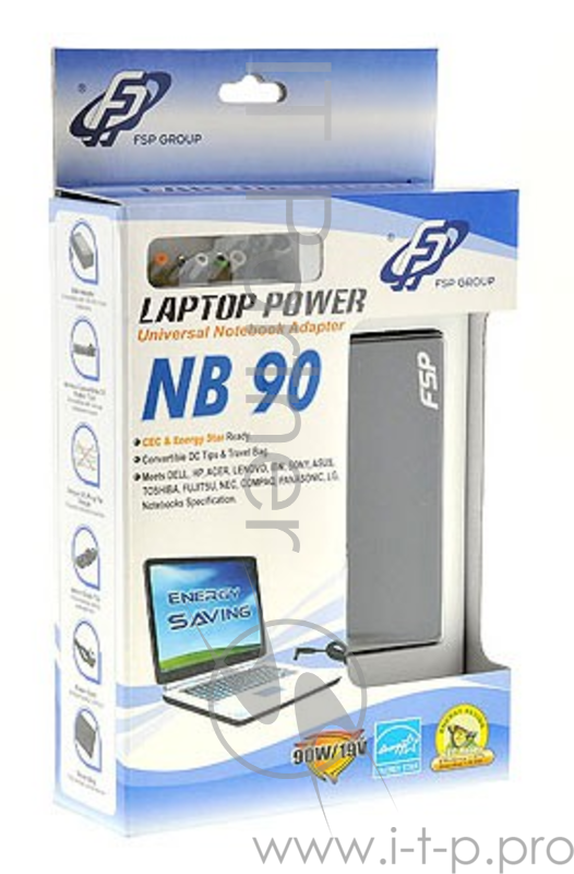 Блок питания FSP NB 90 автоматический 90W 19V-20V 9-connectors 4.74A от бытовой электросети
