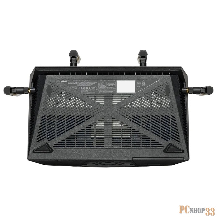 ASUS RT-AX88U // роутер 802.11b/g/n/ac, ax, до 1148 + 4804Мбит/c, 2,4 + 5 гГц, 4 антенны, USB, GBT LAN 90IG04F0-MN3G00