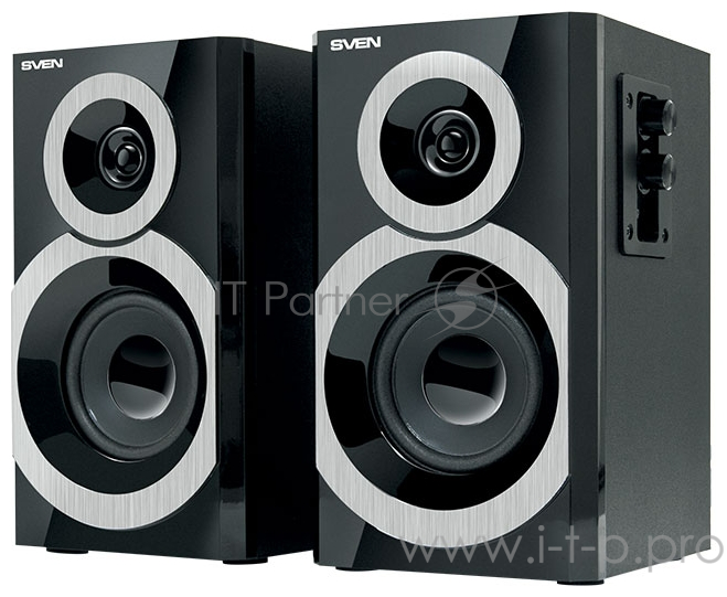 Колонки Sven SPS-619 2.0 (2x10W) дерево, black/silver