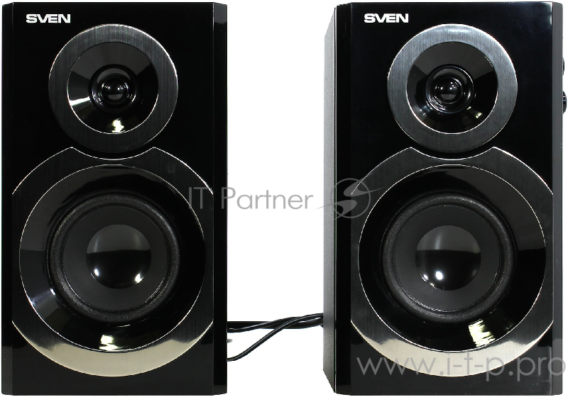 Колонки Sven SPS-619 2.0 (2x10W) дерево, black/silver