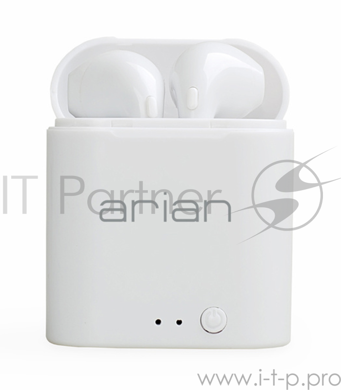 Гарнитура вкладыши Arian BT-02 TWS белый беспроводные bluetooth (в ушной раковине) (кейс в компл.)