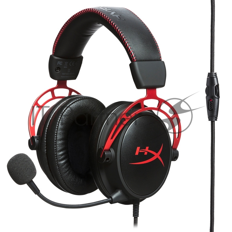 Игровая гарнитура HyperX Cloud Alpha Red (mini-jack 3.5 мм, блок управления, 50 мм, HX-HSCA-RD/EE)