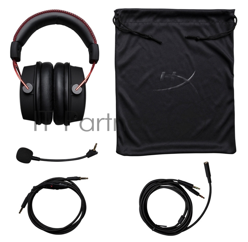 Игровая гарнитура HyperX Cloud Alpha Red (mini-jack 3.5 мм, блок управления, 50 мм, HX-HSCA-RD/EE)