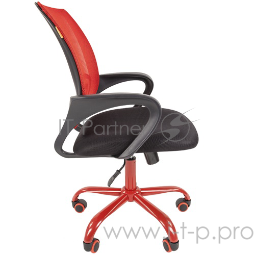 Офисное кресло Chairman 696 CMet красное (ткань TW, сетчатый TW, металл, газпатрон 3 кл)
