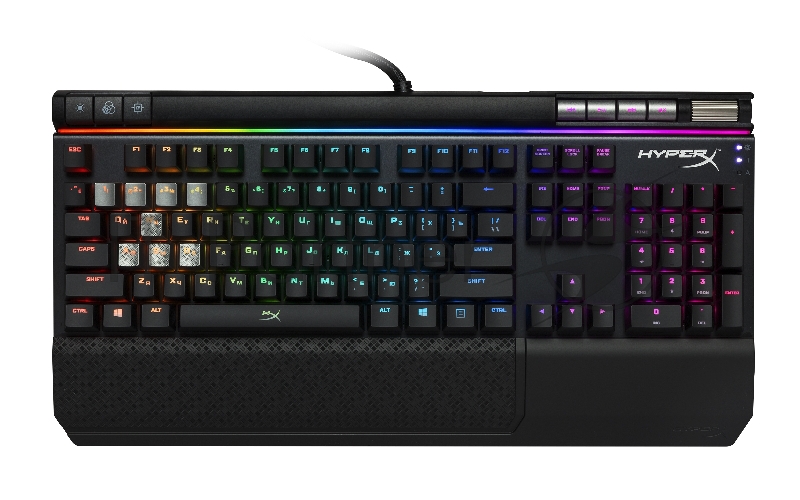 Игровая клавиатура HyperX Alloy Elite RGB (Cherry MX Blue switches, USB, RGB подсветка, порт USB 2.0, 8 доп. клавиш, HX-KB2BL2-RU/R1)