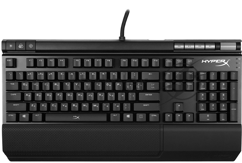 Игровая клавиатура HyperX Alloy Elite RGB (Cherry MX Blue switches, USB, RGB подсветка, порт USB 2.0, 8 доп. клавиш, HX-KB2BL2-RU/R1)