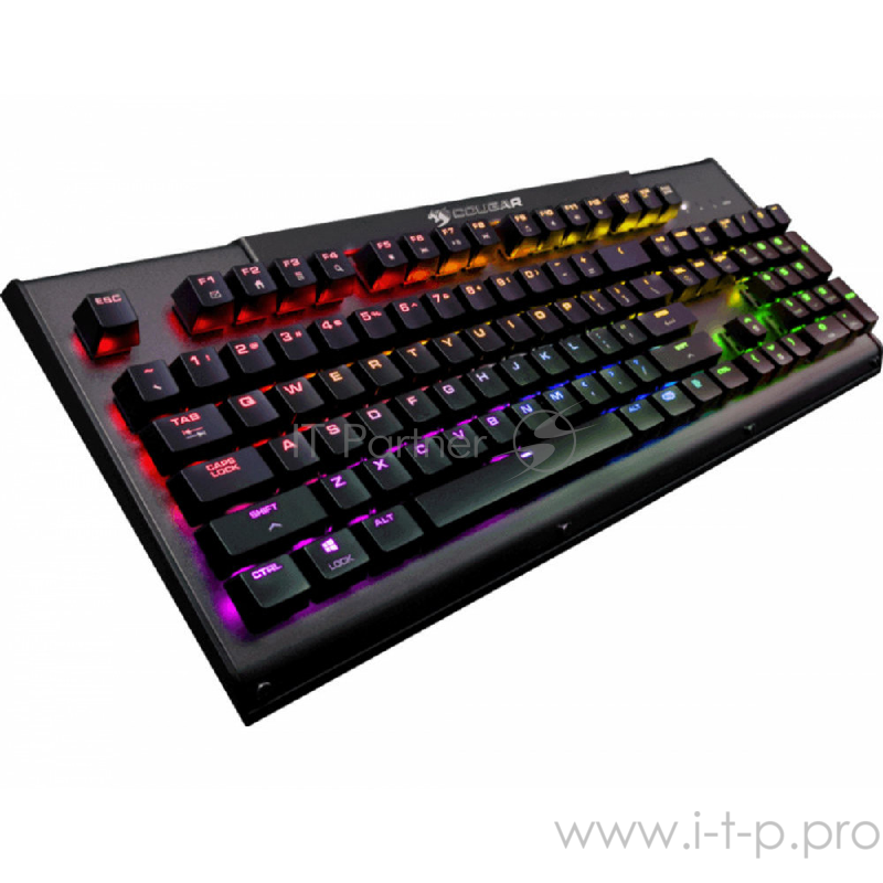 Игровая клавиатура Cougar ULTIMUS RGB (TTC Blue switches, стальной корпус, RGB подсветка, 1000 Гц / 1 мс, USB)