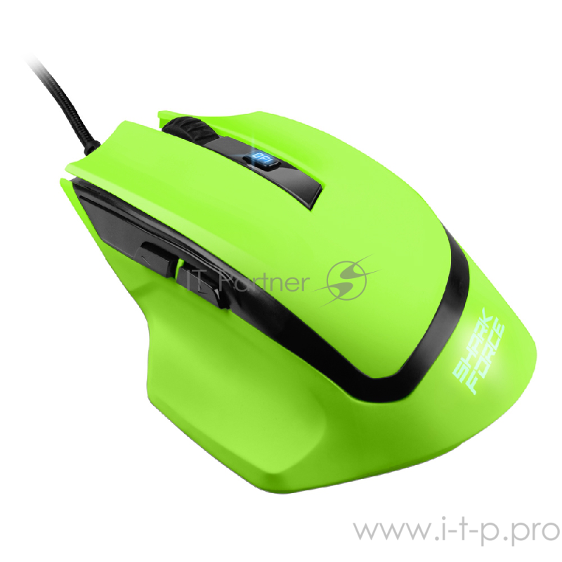 Игровая мышь Sharkoon SHARK Force green (6 кнопок, 1600 dpi, USB)