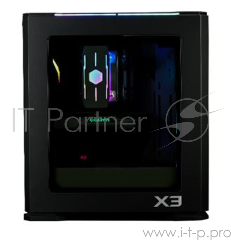 Корпус ZALMAN X3, ATX, BLACK, WINDOW, 2x3.5, 2x2.5, 2xUSB2.0, 2xUSB3.0, FRONT 3x120mm RGB, REAR 1x120mm RGB