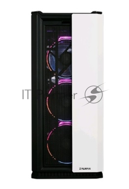 Корпус ZALMAN X3, ATX, WHITE, WINDOW, 2x3.5, 2x2.5, 2xUSB2.0, 2xUSB3.0, FRONT 3x120mm RGB, REAR 1x120mm RGB