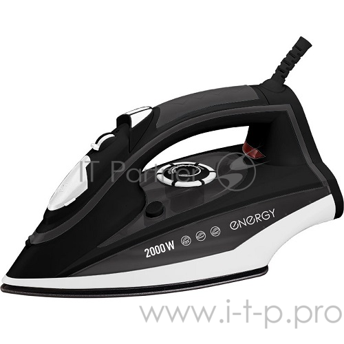 Утюг ENERGY EN-323 черный (2000 Вт, пар, спрей, пар. удар, самооч., керам. подошва) (уп-ка 10шт)