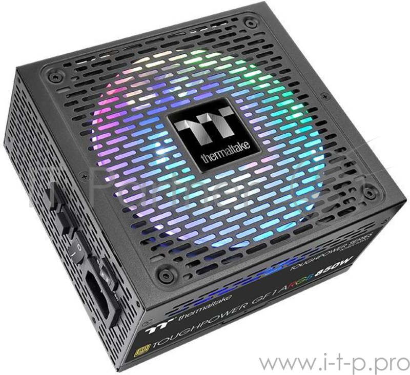 Блок питания Thermaltake ATX 850W Toughpower GF1 ARGB 80+ gold (24+4+4pin) APFC 140mm fan color LED 12xSATA Cab Manag RTL