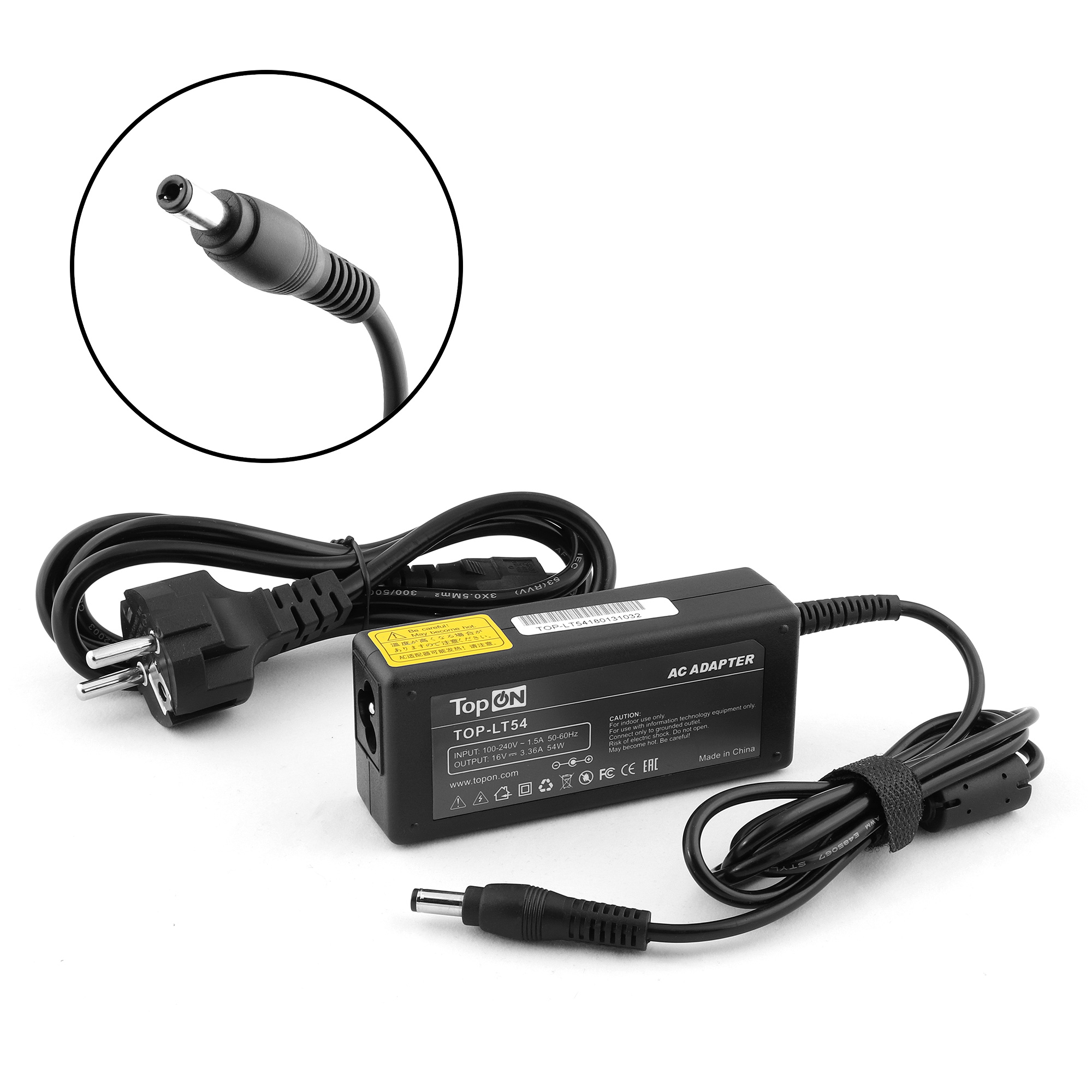 Блок питания для ноутбука IBM Lenovo ThinkPad A20, A30, T20, T40, R51 Series. 16V 3.36A (5.5x2.5mm) 54W. 02K6543, 02K6545, 02K6548.