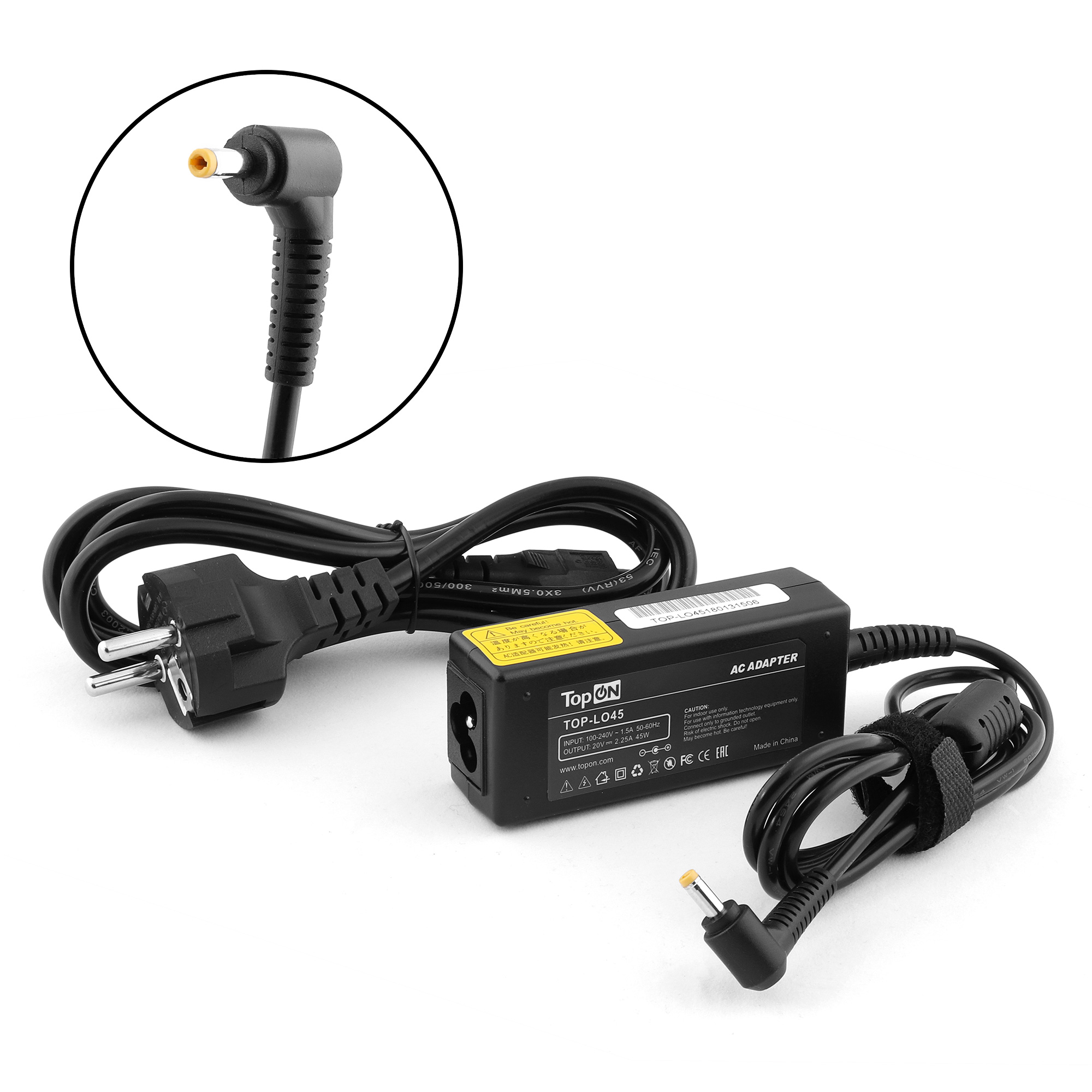 Блок питания для ноутбука Lenovo Yoga 310, 510, 710, IdeaPad 100, B50 Series. 20V 2.25A (4.0x1.7 mm) 45W. PA-1450-55LR, ADLX45NDC3A.