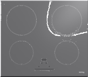 Встраиваемые электрические панели Korting 5x60x51 см, стеклокерамика, индукционная, независимая, сенсорное управление, серая
