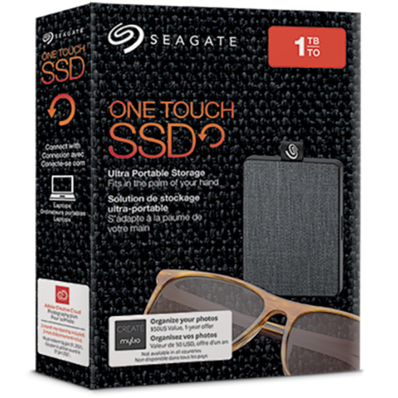 Накопитель на жестком магнитном диске Seagate Внешний твердотельный накопитель Seagate One Touch SSD STJE1000402 1Тб 2.5 USB 3.0 White