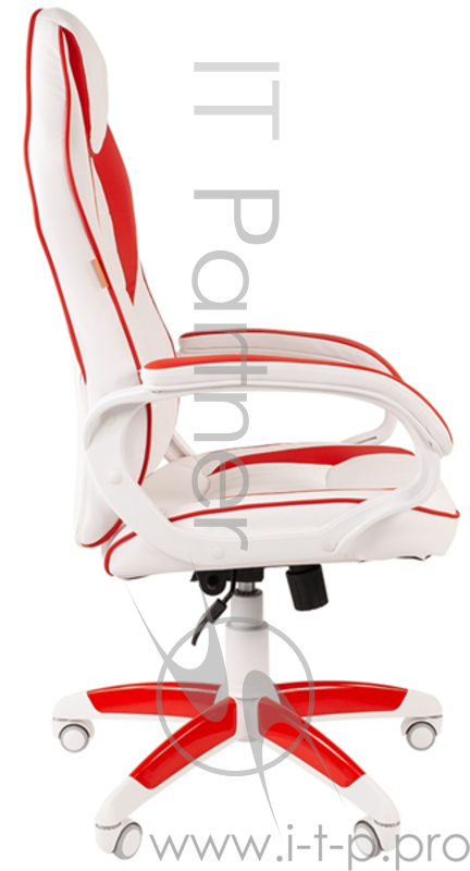 Офисное кресло Chairman game 16 Россия экопремиум белый/красный (7030050)