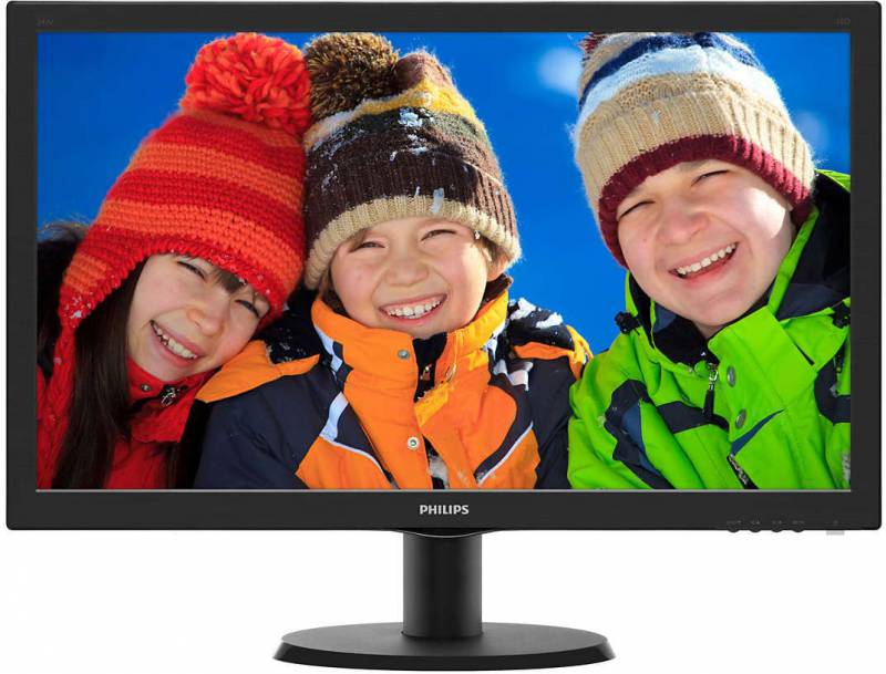 Монитор LCD PHILIPS 23.6 243V5LHAB5 (00/01) черный {TN LED 1920 x 1080 1ms 16:9 10M:1 250cd DVI HDMI}