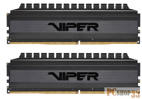 Оперативная память DDR 4 DIMM 8Gb (4GBx2) PC25600, 3200Mhz, PATRIOT BLACKOUT Kit (PVB48G320C6K) (retail)