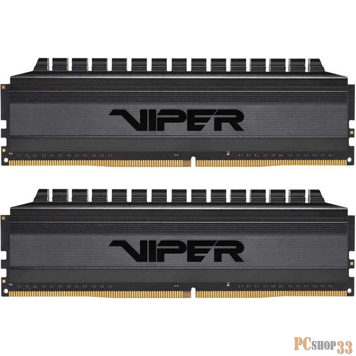 Оперативная память DDR 4 DIMM 8Gb (4GBx2) PC25600, 3200Mhz, PATRIOT BLACKOUT Kit (PVB416G320C6K) (retail)