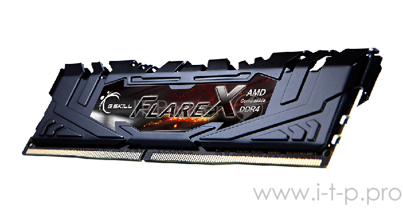 Модуль памяти G.SKILL FLARE X (AMD) DIMM DDR4 32GB (2x16GB kit) 3200MHz CL16 1.35V / F4-3200C16D-32GFX / BLACK