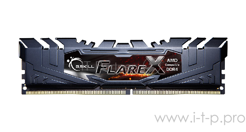 Модуль памяти G.SKILL FLARE X (AMD) DIMM DDR4 32GB (2x16GB kit) 3200MHz CL16 1.35V / F4-3200C16D-32GFX / BLACK