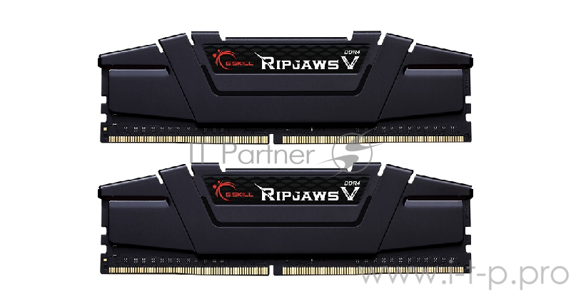 Модуль памяти G.SKILL RIPJAWS V DIMM DR4 32GB (2x16GB kit) 3600MHz CL18 1.35V / F4-3600C18D-32GVK / CLASSIC BLACK