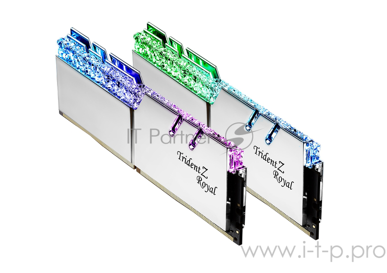 Модуль памяти G.SKILL TRIDENT Z ROYAL DIMM DDR4 32GB (2x16GB kit) 3600MHz CL16 1.35V / F4-3600C16D-32GTRSC / SILVER