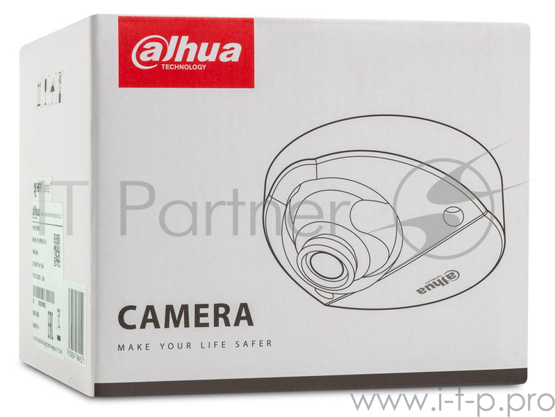 Видеокамера IP Dahua DH-IPC-HDPW1431FP-AS-0280B 2.8-2.8мм цветная