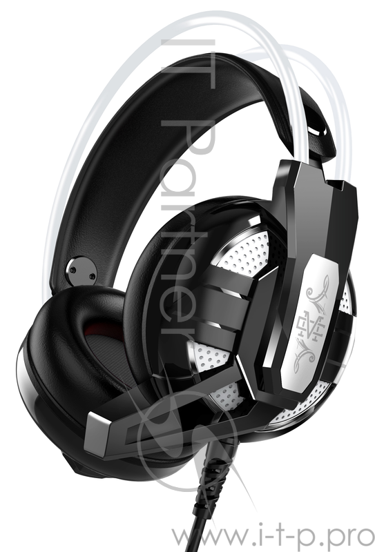 Гарнитура Qumo Manticora GHS 0017, стереогарнитура, RGB подсветка, USB+2*3,5 jacks