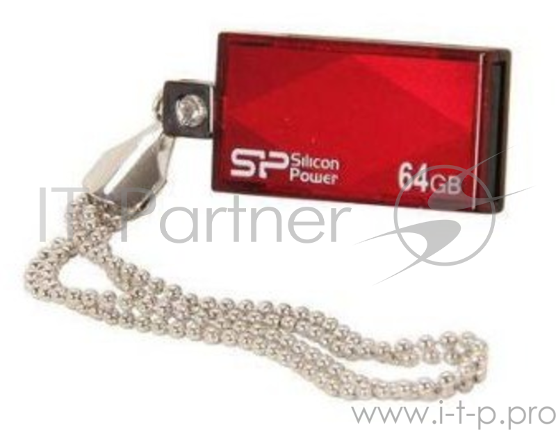 Флеш Диск Silicon Power 64Gb Touch 810 SP064GBUF2810V1R USB2.0 красный