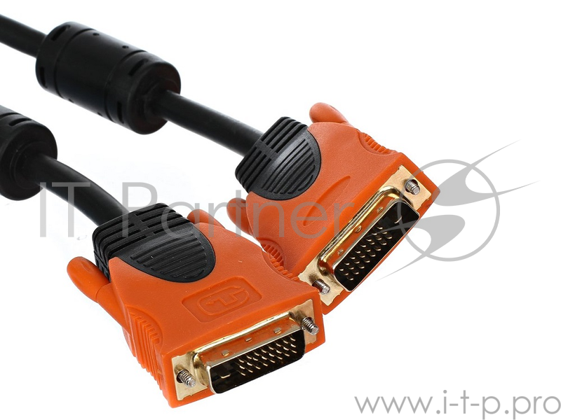 Кабель DVI-DVI Dual Link (25M-25M), 5m, 2 фильтра Aopen/Qust <ACG446D-5M>