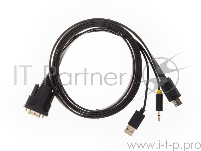 Кабель-переходник VGA+audio+USB --> HDMI_M/M 1,8м Telecom <TA575-1.8M>