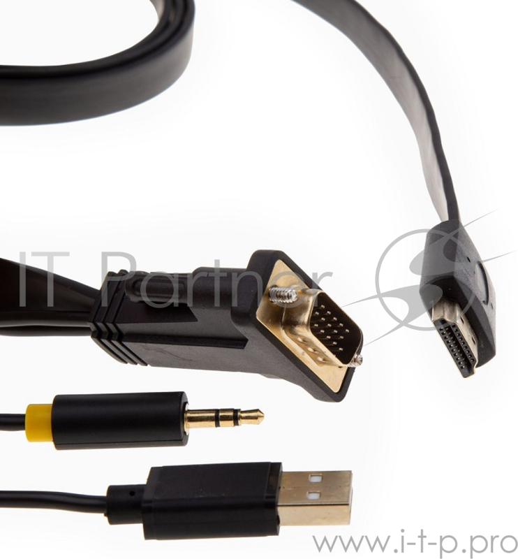 Кабель-переходник VGA+audio+USB --> HDMI_M/M 1,8м Telecom <TA575-1.8M>