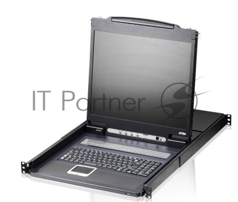 8-портовый KVM-переключатель с ЖК-дисплеем 19 Slideaway SINGLE RAIL 8P PS/2-USB LCDKVM 19INCH