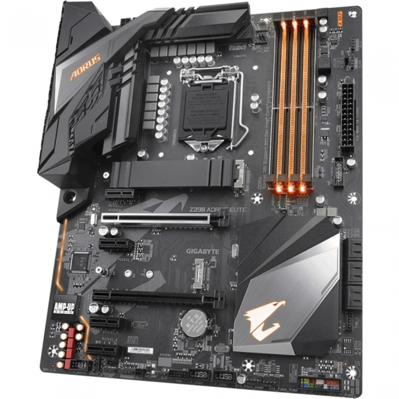 Материнская плата Z390 AORUS ELITE (Star Wars Edition), Socket 1151, Intel®Z390, 4xDDR4-2666, HDMI, 2xPCI-Ex16, 4xPCI-Ex1, 6xSATA3(RAID 0/1/5/10), 2xM.2, 8Ch Audio, 1xGLan, (4+4)xUSB2.0, (6+2)xUSB3.1, (0+1)xUSB3.1 Type-C™, ATX, RTL, {8}
