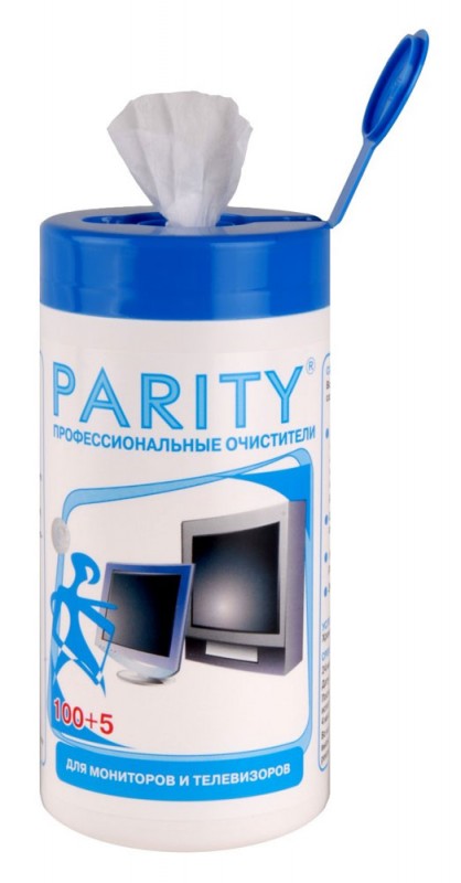 Салфетки Parity (24062), Влажные салфетки для мониторов и телевизоров (105 шт.), туба
