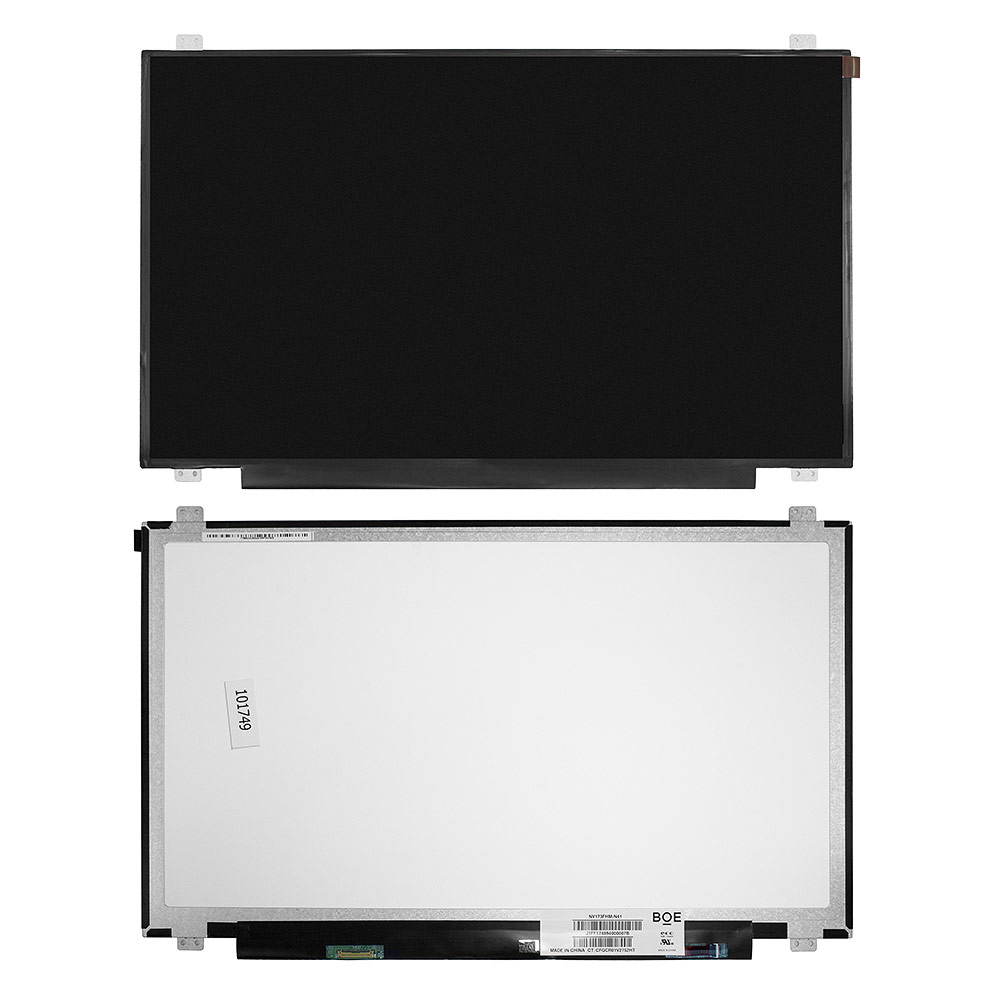 Матрица для ноутбука 17.3" 1920x1080 FHD, 30 pin IPS, крепления сверху/снизу (уши). Матовая. NV173FHM-N41.