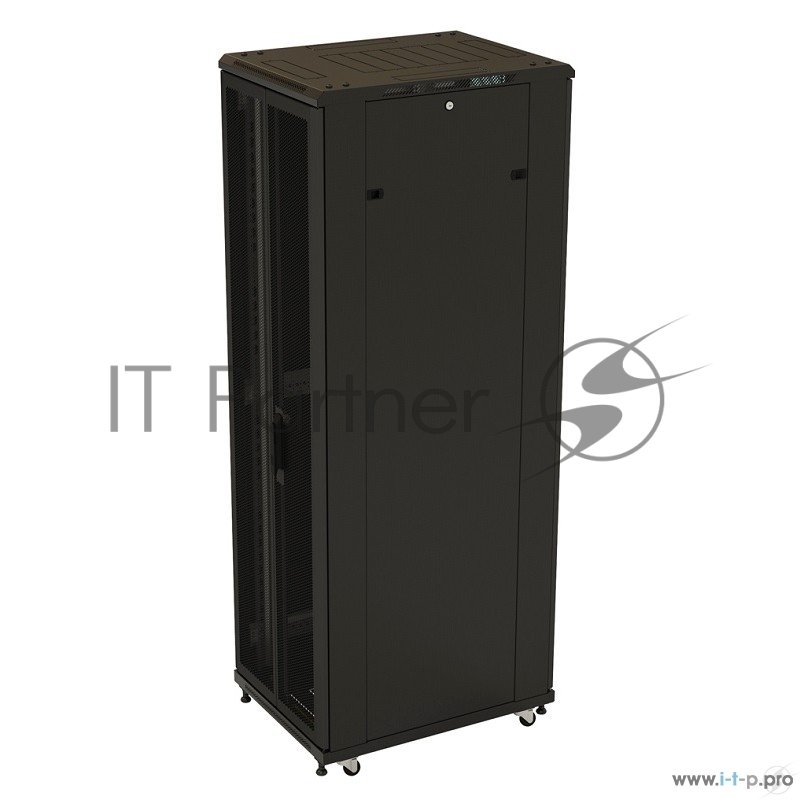 Hyperline TTB-3268-AS-RAL9004 Шкаф напольный 19-дюймовый, 32U, 1610x 600х 800 мм (ВхШхГ), передняя с