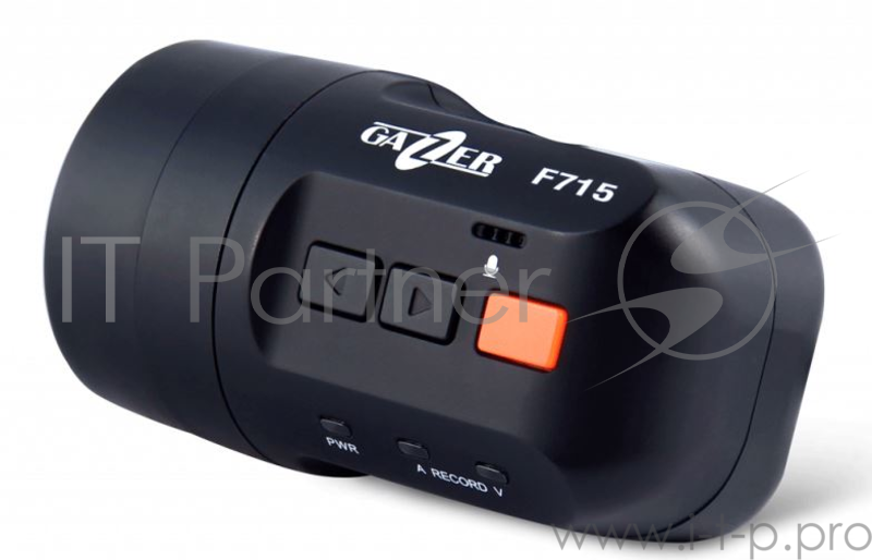 Автомобильный Видеорегистратор GAZER F715 +SD 16Gb. GPS 140°/ Full HD 2304x1296/ AV-Out/ G-sensor/microSD до 32Gb