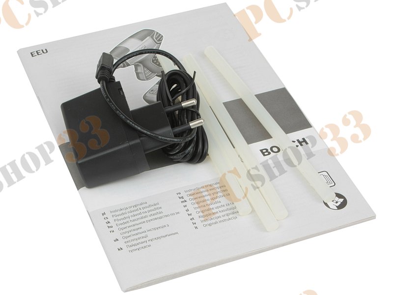 Клеевой пистолет Bosch PKP 3.6 LI 0603264620, аккум. (Li-Ion 3.6В, 170град., 7мм) + 4 стержня