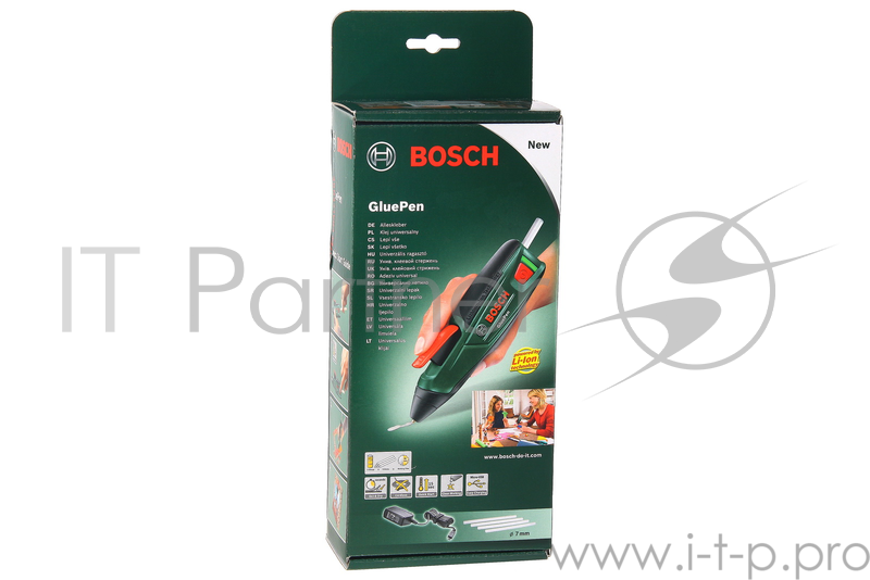 Клеевой пистолет Bosch GluePen 06032A2020, аккум. (Li-Ion 3.6В, 170град., 7мм) + 4 стержня