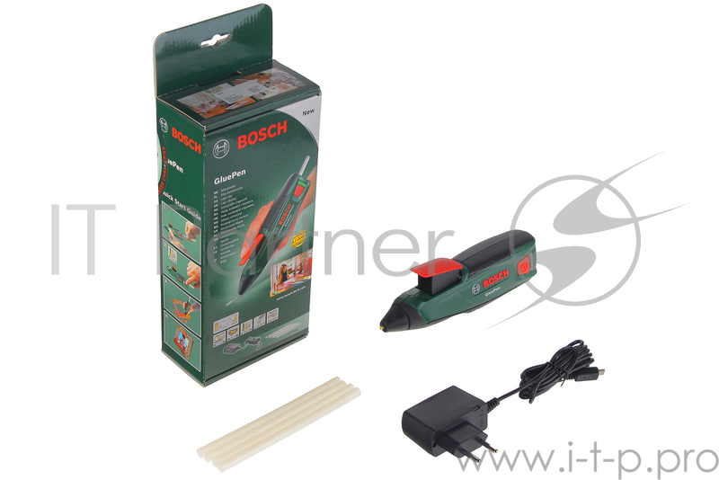 Клеевой пистолет Bosch GluePen 06032A2020, аккум. (Li-Ion 3.6В, 170град., 7мм) + 4 стержня