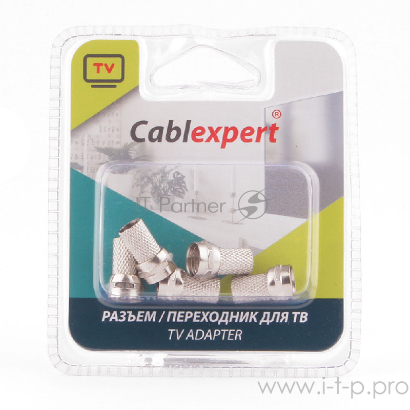Коннектор Cablexpert F SPL6-01, 18mm, для кабеля RG6, 5шт