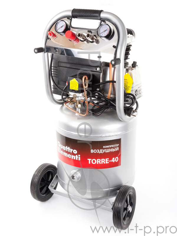 Компрессор QE TORRE-40 1850Вт 280л/мин 8Бар ресивер 40л ВЕРТИКАЛЬНЫЙ