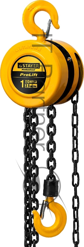 Таль механическая STAYER PROLift 4308-1 цепная шестеренная 1т / 25м