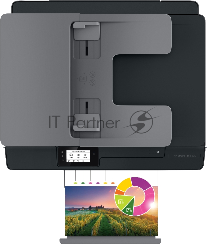 МФУ HP Smart Tank 530 AiO Printer (p/c/s, A4, 4800x1200dpi, CISS, 11(5)ppm, 1tray 100, ADF 35, USB2.0/Wi-Fi, 1y war, cartr. B 18K & 8K CMY in box)