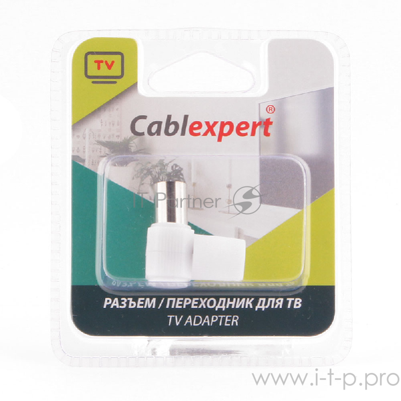 Разьем Cablexpert TVPL-10, TV (мама) 90 градусов, блистер